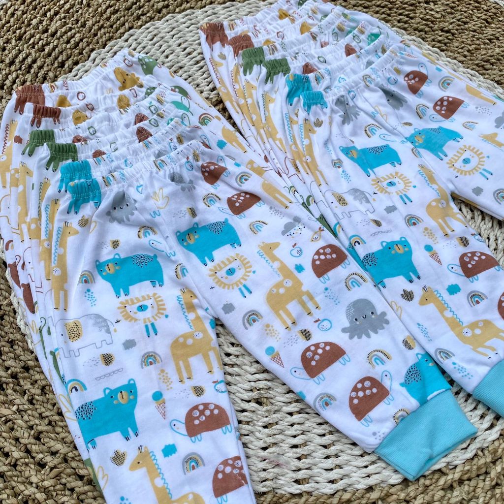 RB 1 LUSIN (12 PCS) CELANA PANJANG BAYI BARU LAHIR CELANA NEWBORN BAYI DNW BABY