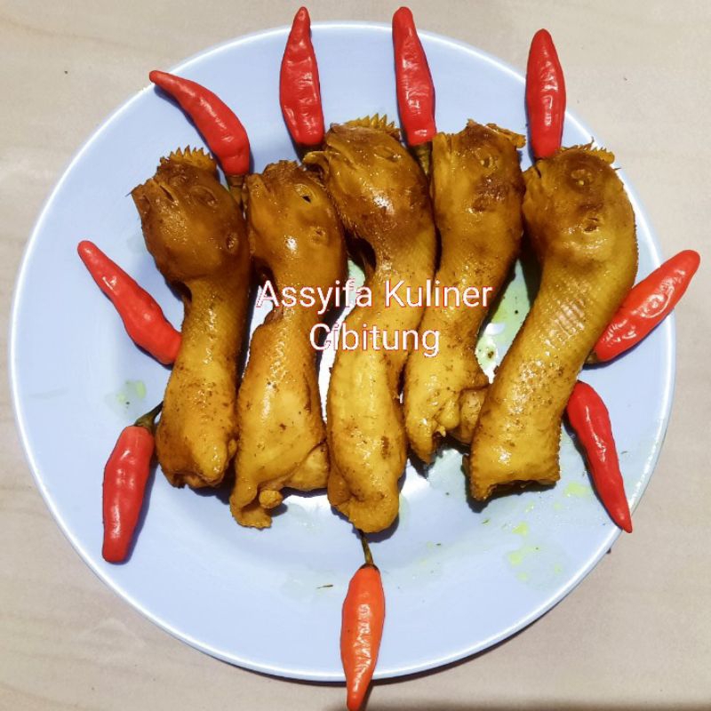 

5 Pcs Kepala Ayam premium ungkep bumbu rempah empuk enak gurih dan murah free sambal