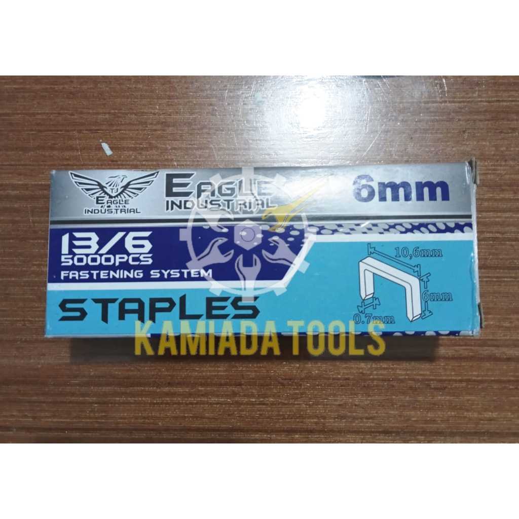 

Isi Staples 6mm EAGLE/Anak Stapler 6mm/Refilll Stapler 13/6 5000pcs