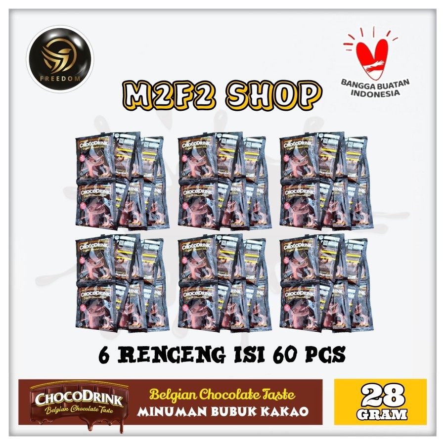 

Chocodrink Belgian Chocolate Taste 3in1 | Bubuk Kakao Cokelat Sachet | GT - 28 gr (Kemasan 6 Renceng)