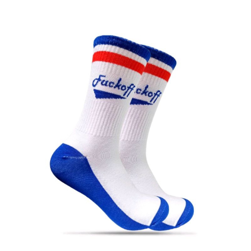 Kaos kaki panjang pria motif Fvck off | kaos kaki skaters