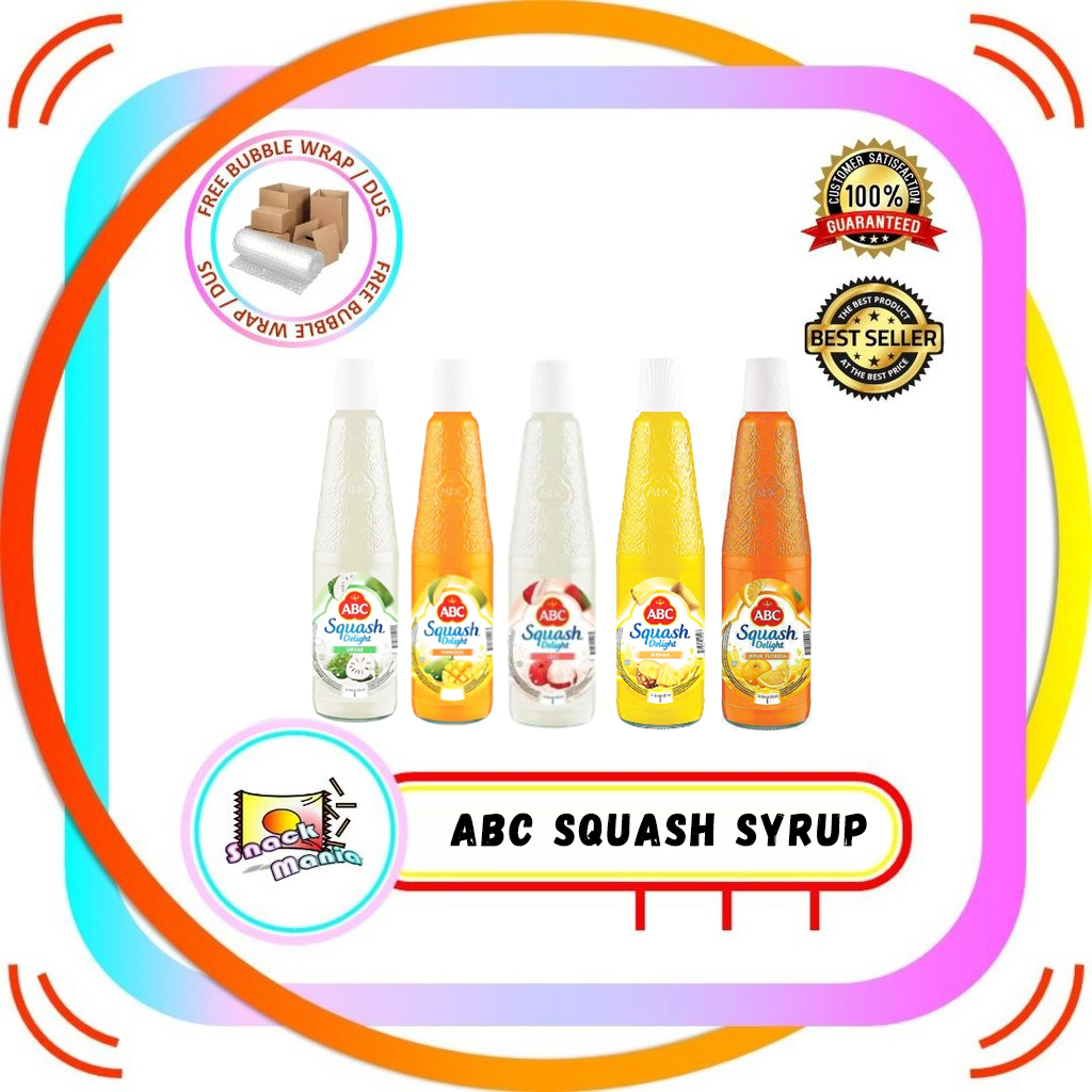 

ABC Syrup Squash Delight Sirup Soursop | Mango | Lychee | Pineapple | Orange 460 ml