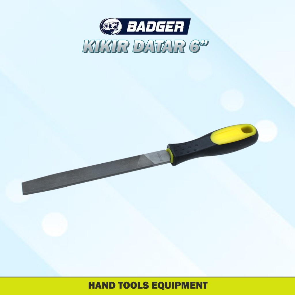 Kikir Besi Flat Plat 6 Inch 150 mm - Bastard Flat Files BADGER