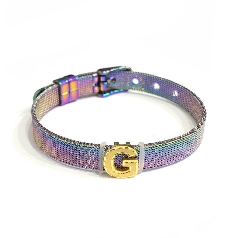 Gelang Gesper Liontin Inisial Huruf G Koleksi Josean Elegant Emas Asli