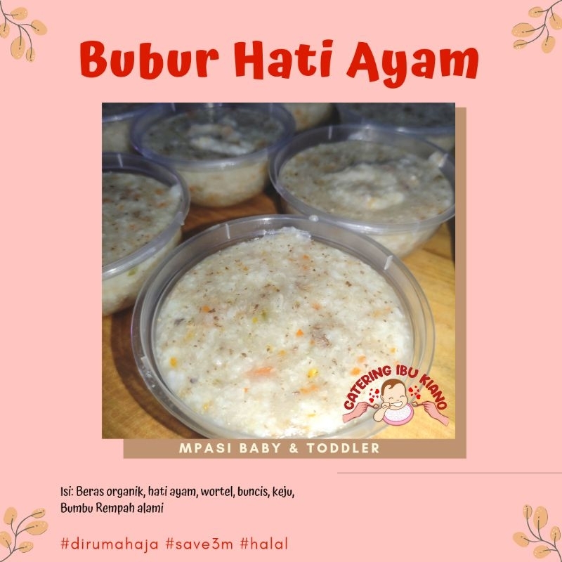 Bubur Hati Ayam Catering MPASI Bayi Frozen
