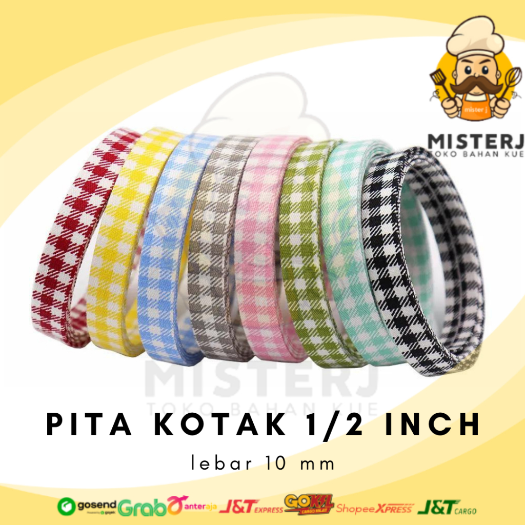 

Pita Kotak Aksesoris | 1 Pcs | 1/2 Inch | Pita Emas | Pita Ulang Tahun | All Varian Ukuran | All Varian Warna Random | Pita Aksesoris