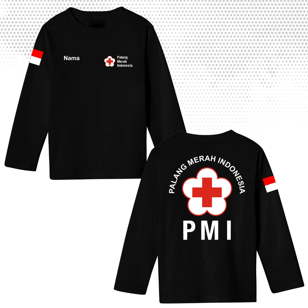 Kaos Atasan PMI Pmr Lengan Panjang Gratis Nama Custom Tshirt BERGAYA STORE