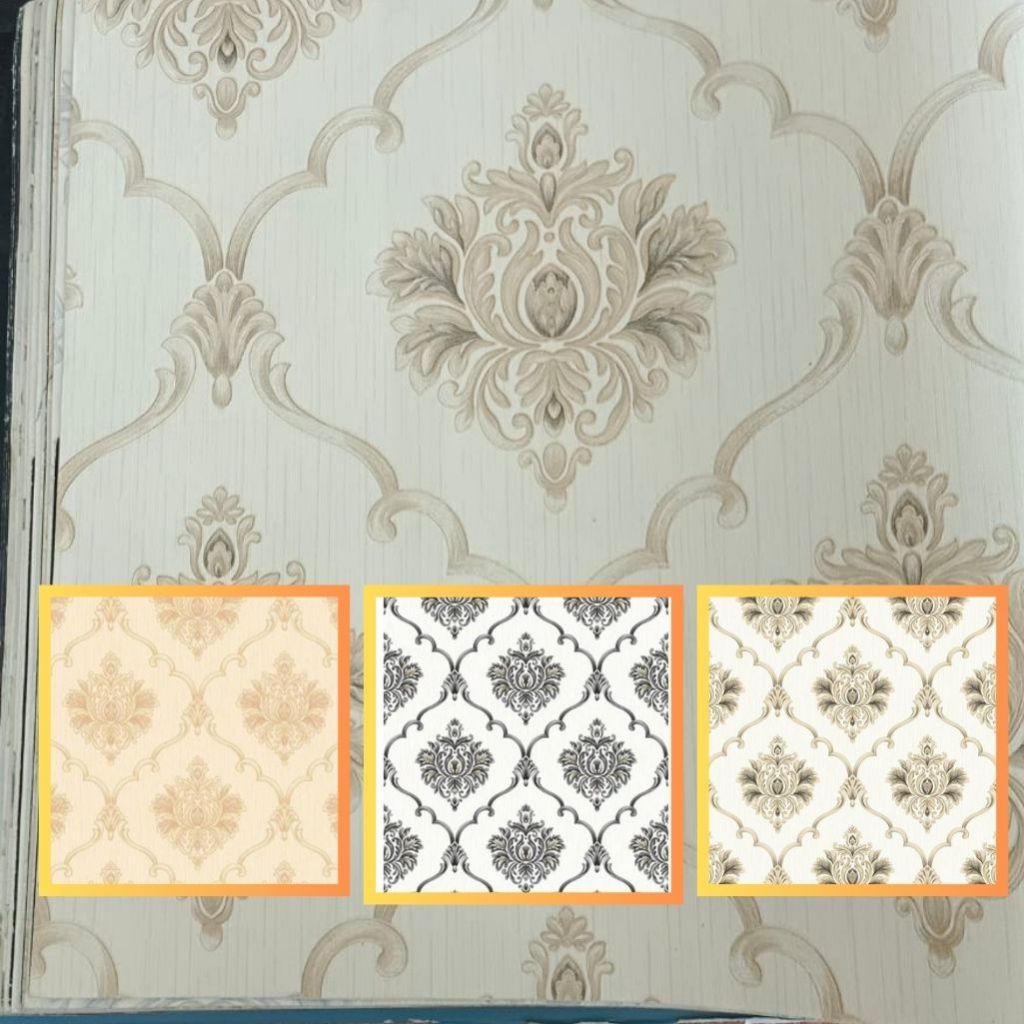 Wallpaper Vinyl Shabby Batik Timbul | High Quality Dekorasi Dinding Premium