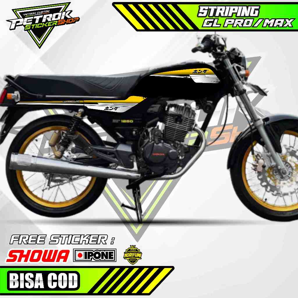 STRIPING VARIASI GL PRO - GL MAX / STICKER LIST VARIASI MOTOR HONDA GL PRO GL MAX GL PRO/MAX