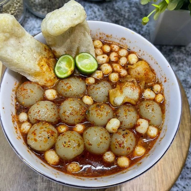 

BASO ACI isian ayam mini 6pcs Lengkap Topping