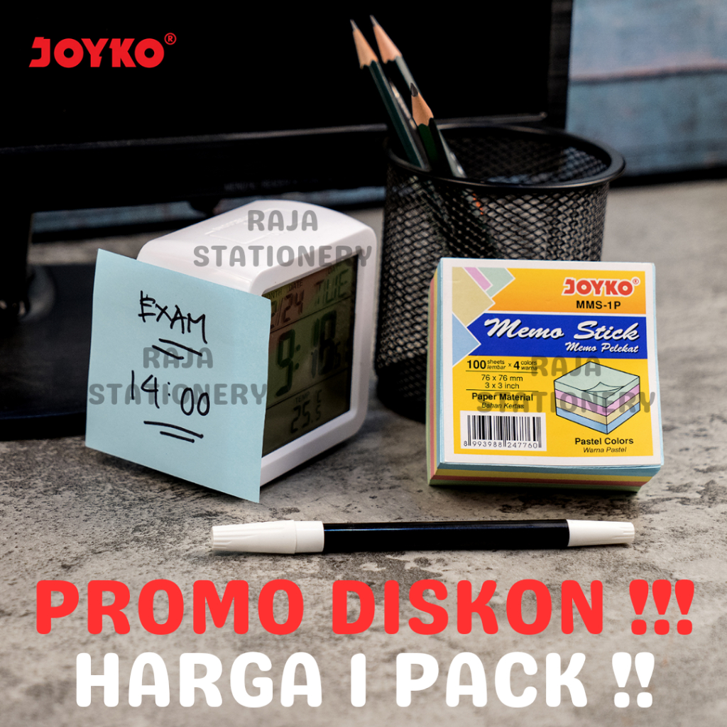 

Joyko Memo Stick Sticky Notes 8cm / Kertas Memo Joyko Tempel MMS-1P