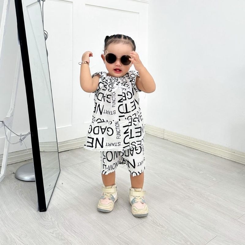 Setelan batik anak harian perca s m l