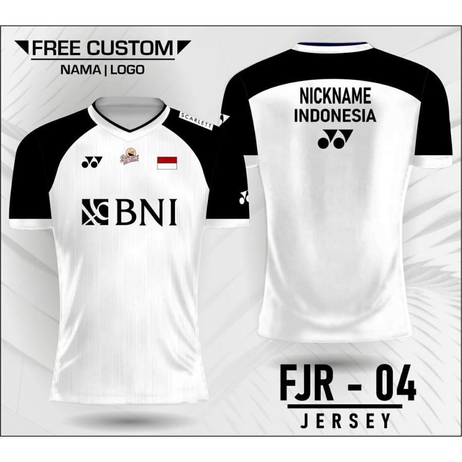 Jersey badminton  baju fajri juara denmark open kaos bulutangkis