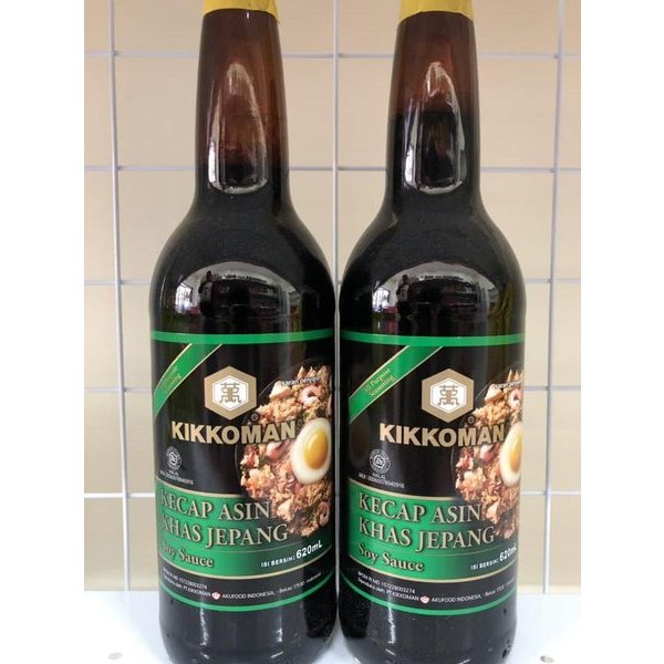 

KIKKOMAN KECAP ASIN JEPANG 620 ML 1 KARTON ISI 12 / KECAP ASIN HALAL