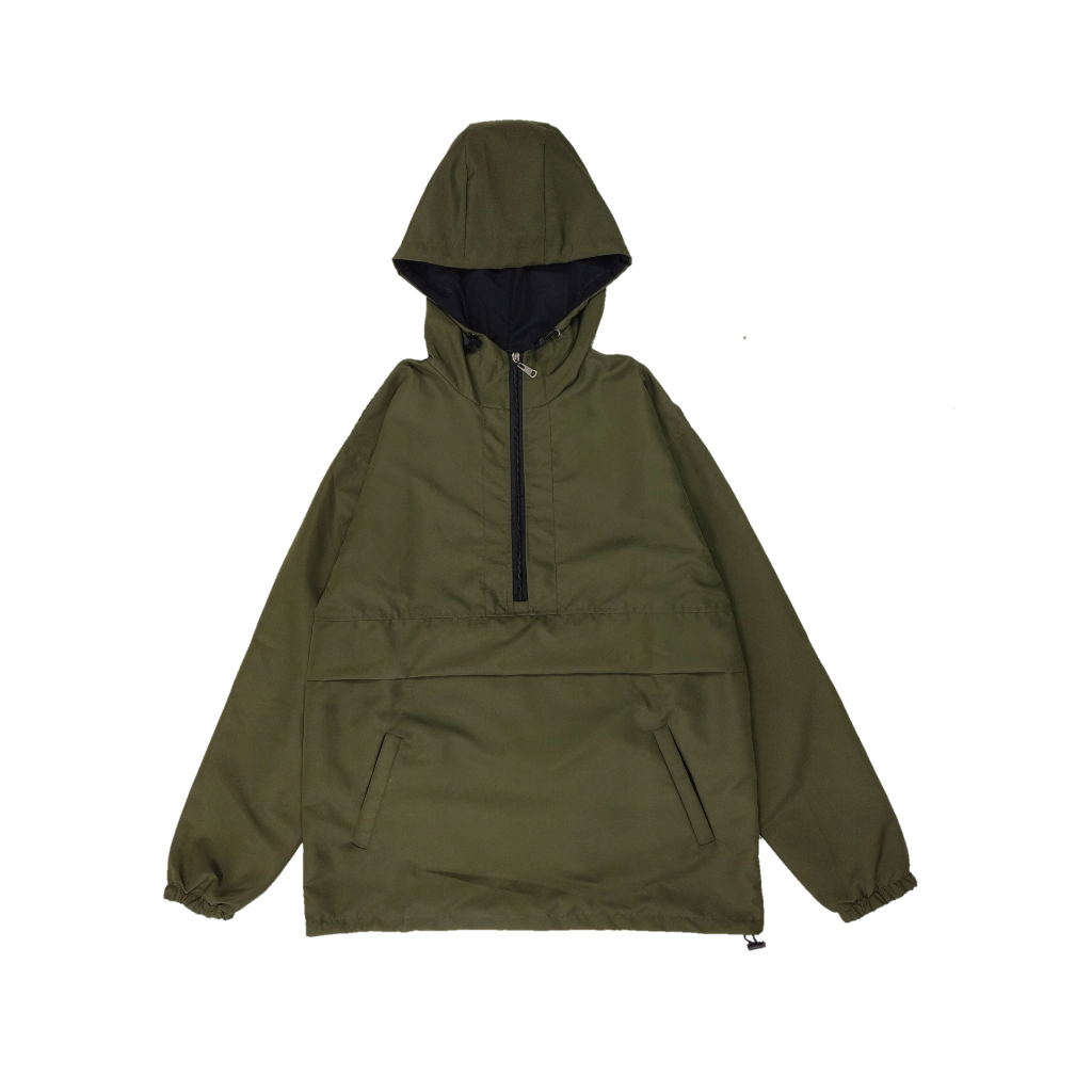 Jaket Cagoule Polos/Cagoule Jaket Polos Original Pria/Wanita Waterproof Warna army