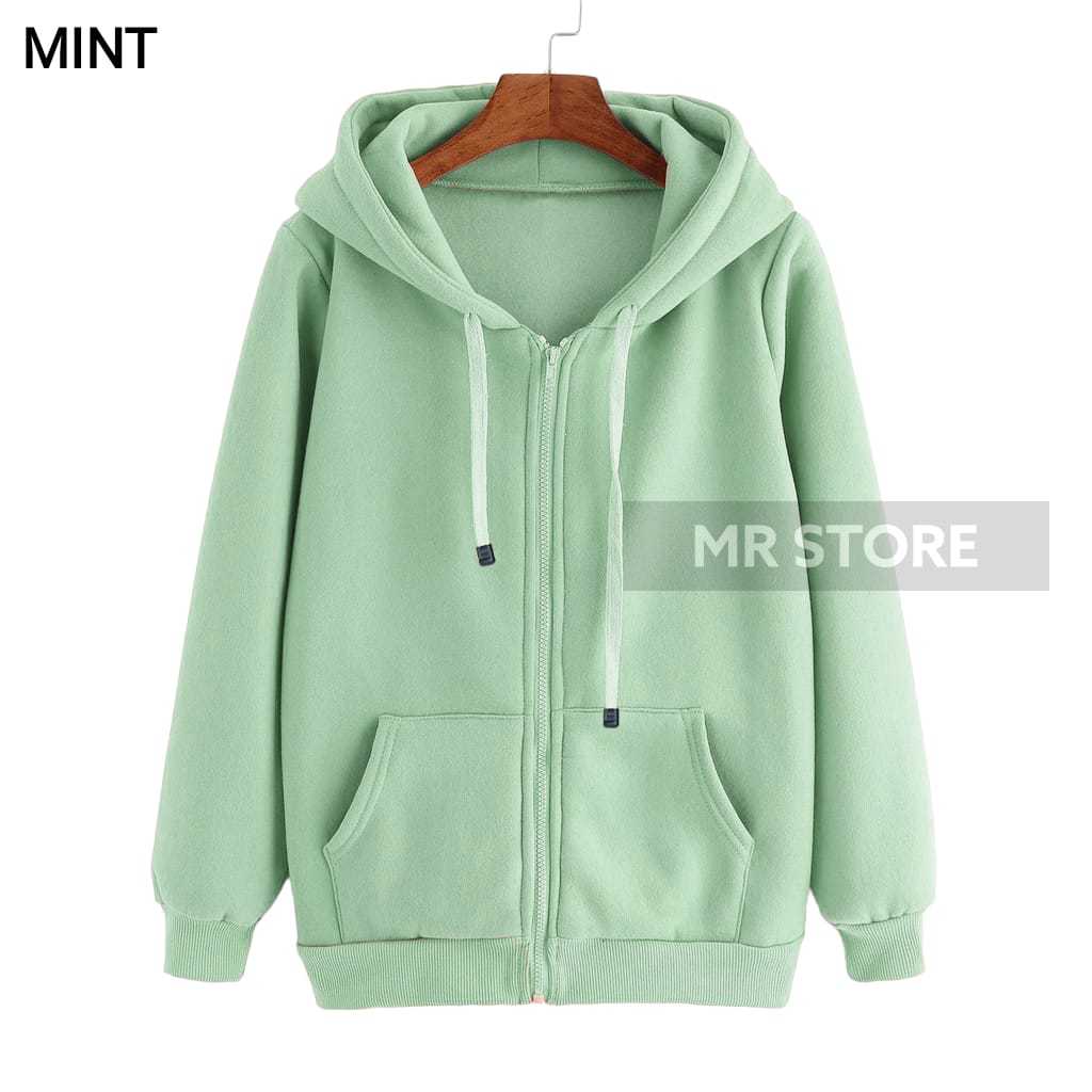 M,L,XL,XXL Jaket zipper hoodie polos greenlime mr store