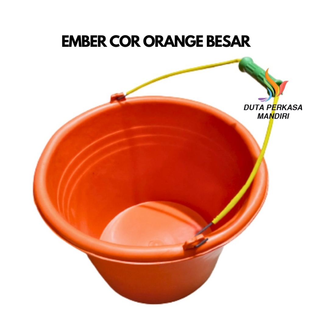 DPM - Ember Plastik MERAH | Ember Cor Anti Pecah | Ember Bangunan BESAR 18
