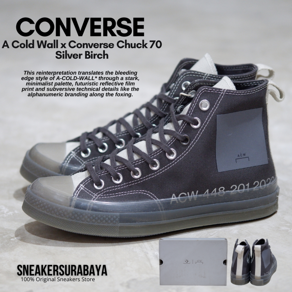 A COLD WALL X CONVERSE CHUCK TAYLOR 1970S HI BLACK