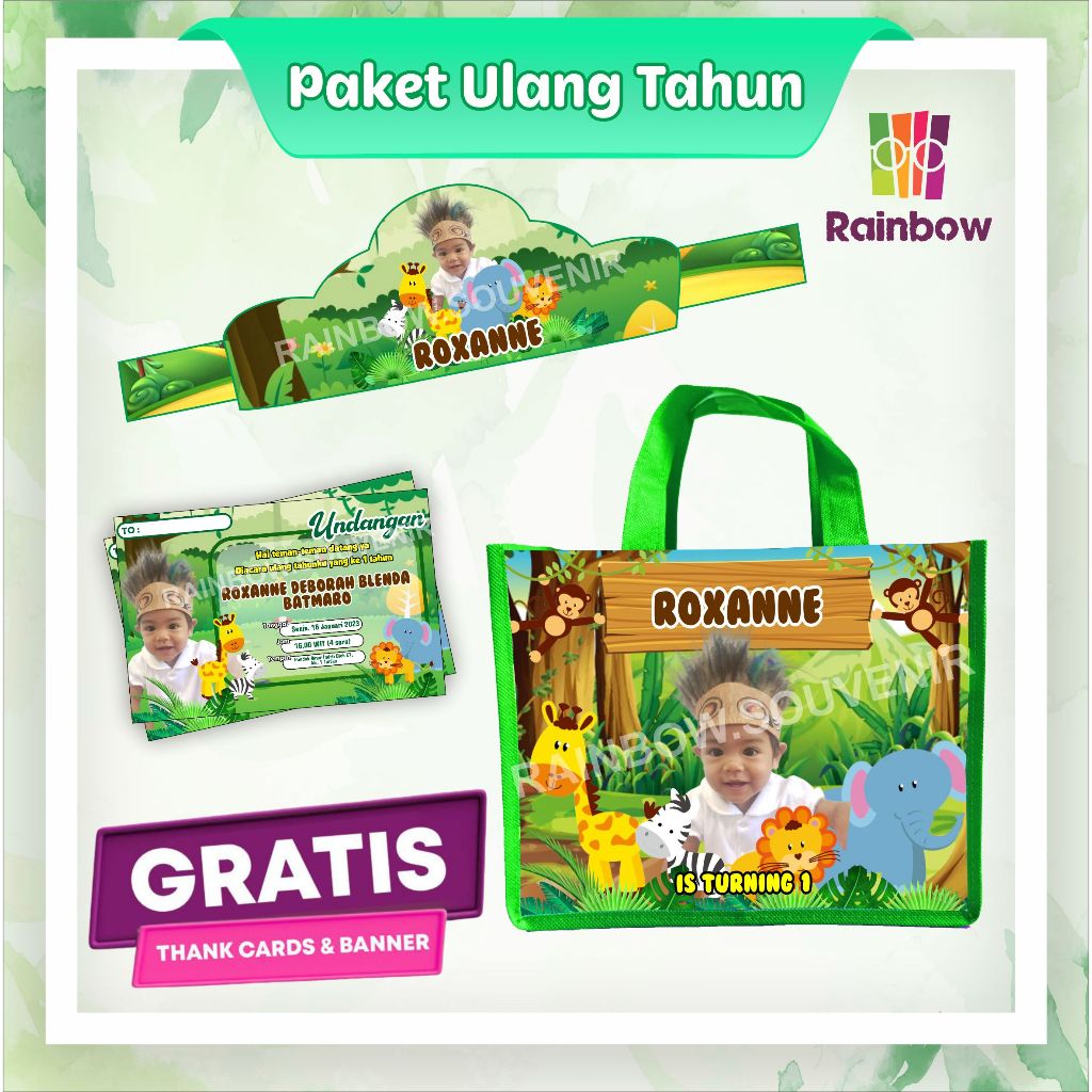 

PAKET ULANG TAHUN (TAS MUAT BOX KFC) / Tas Topi undangan / Paket Tas Ultah Murah / Tas Ulang Tahun Custom