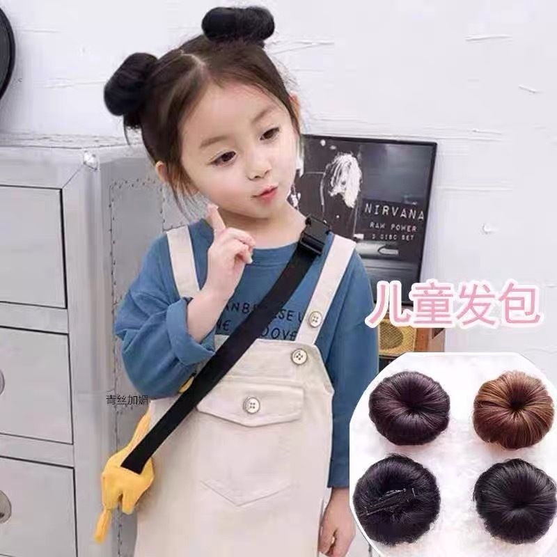 KARET IKAT RAMBUT ANAK  DENGAN WIG BUNGA JEPIT RAMBUT PALSU MUTIARA JEPITAN RAMBUT HIASAN RAMBUT DON