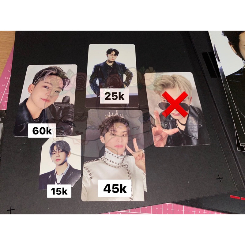 PHOTOCARD TREASURE REBOOT HYUNSUK DOYOUNG JEONGWOO ID HYUNSUK BLACK VER
