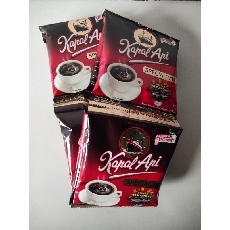 

kopi sachet KAPAL API SPECIAL MIX 1 renceng isi 10 sachet @ 23 gr