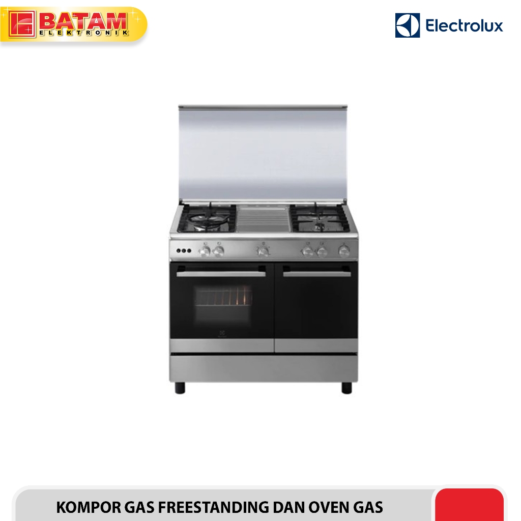 KOMPOR GAS FREESTANDING DAN OVEN GAS ELECTROLUX 62 LITER EKM-9682X