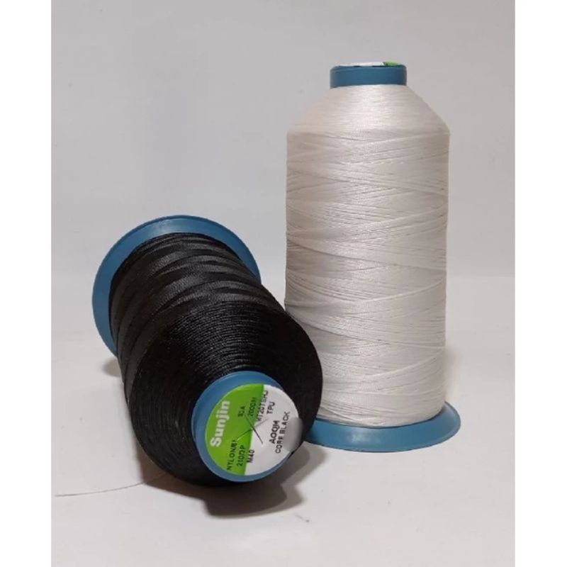 BENANG JAHIT NILON SUNJIN 210/3 280/3 M40 M30 HITAM PUTIH
