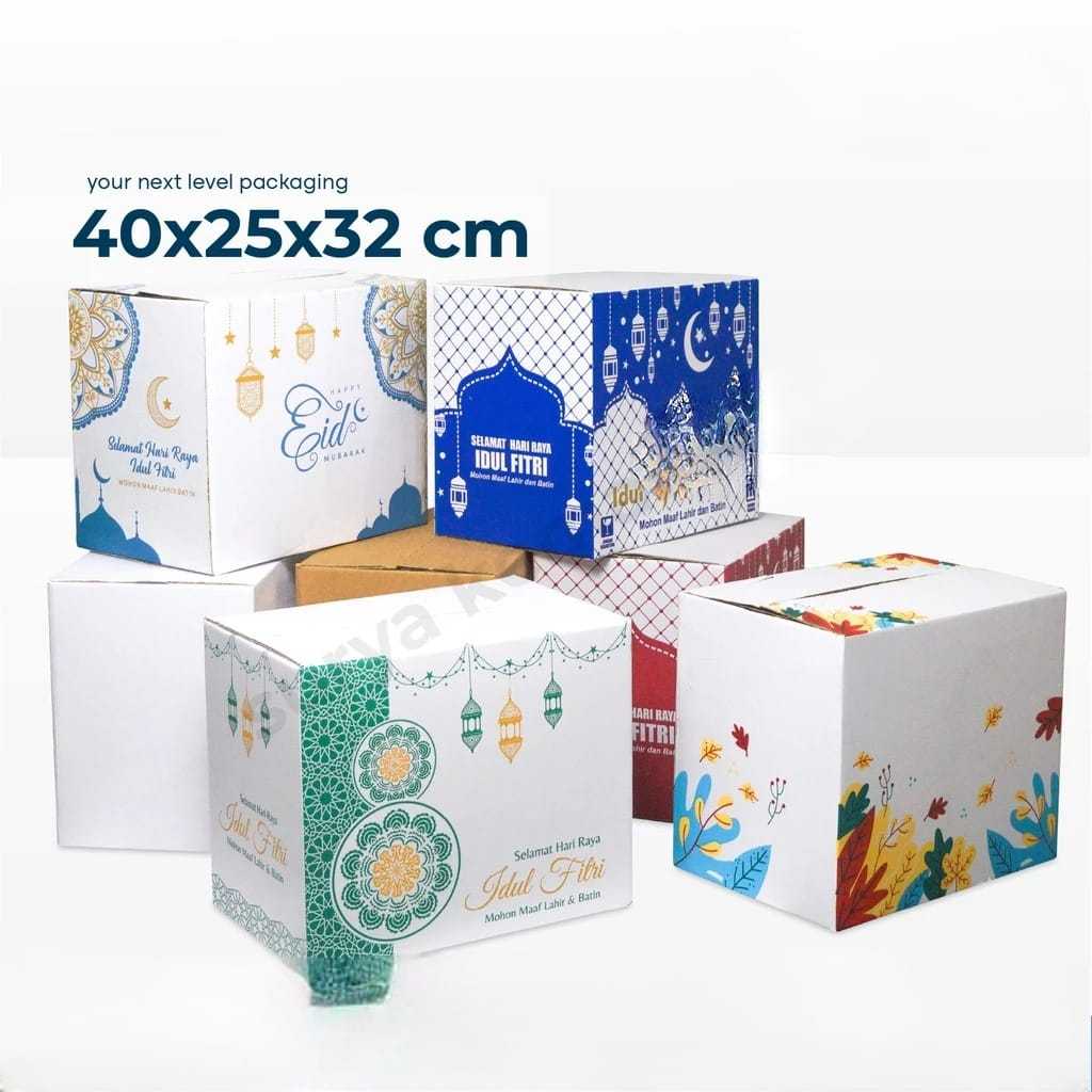 

Box Parcel 40x25X32 (Besar) Kardus/Parcel/Parcell/Lebaran/Idul Fitri/Fitri/Eid Mubarak/Ied/Eid/Mubarak/box Paket/box Sembako/Hampers/Normal/Tinggi32