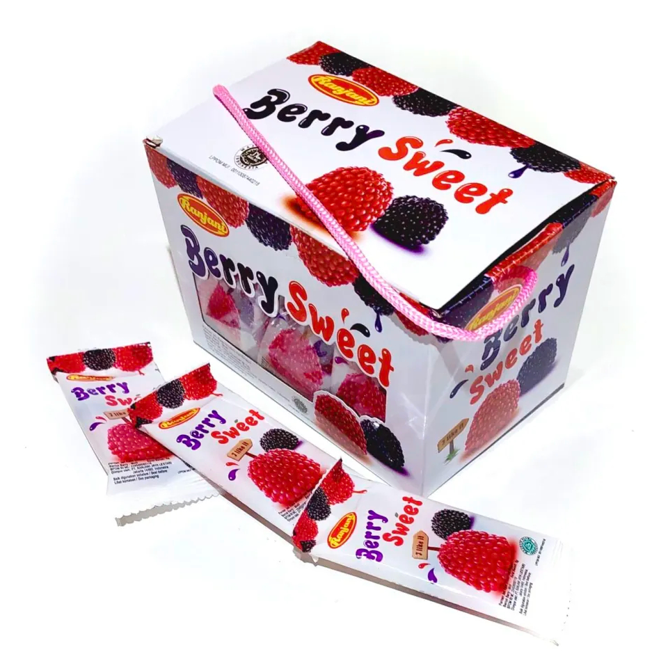 

Permen Ranjani Berry Sweet 150 gram 1 Dus isi 30 bungkus