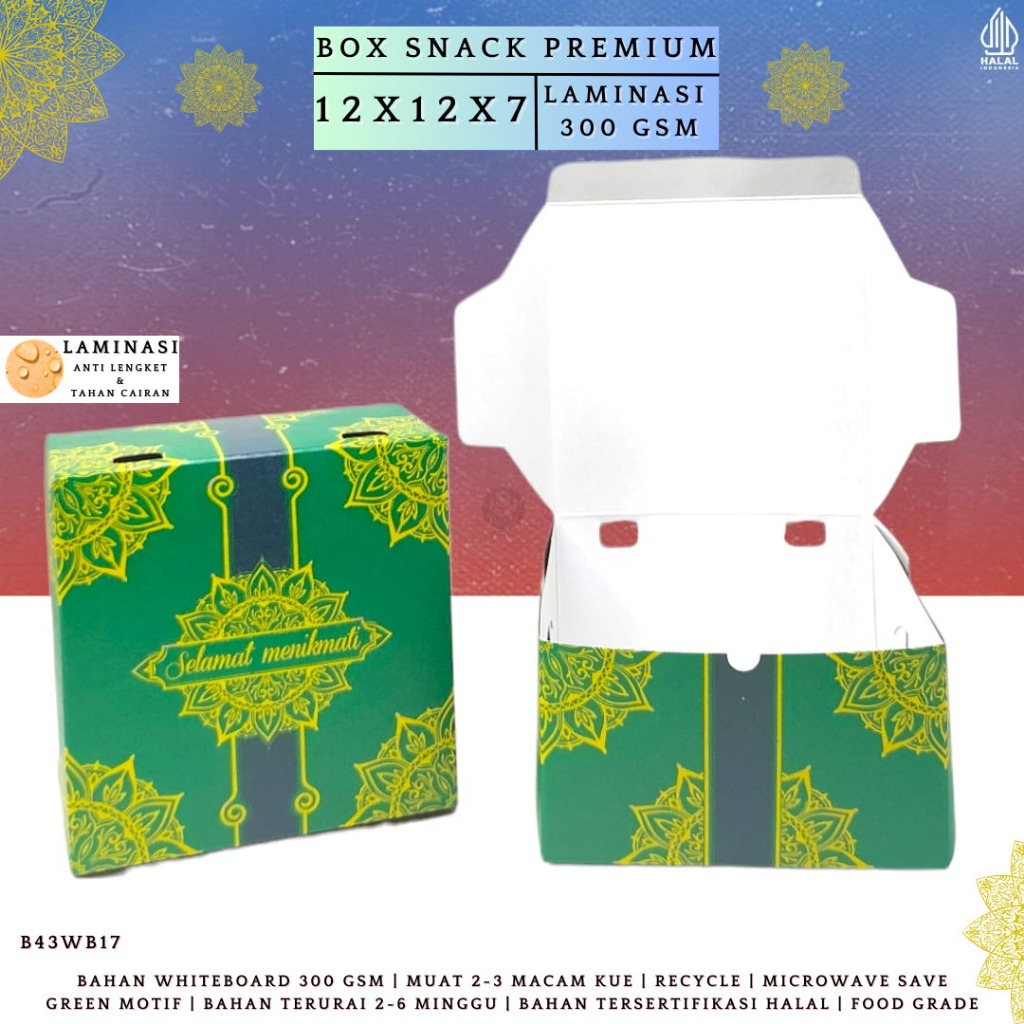 Snack Box 12x12 Premium Snack Box 12x12 (B43WB17-12X12X7 Cm)