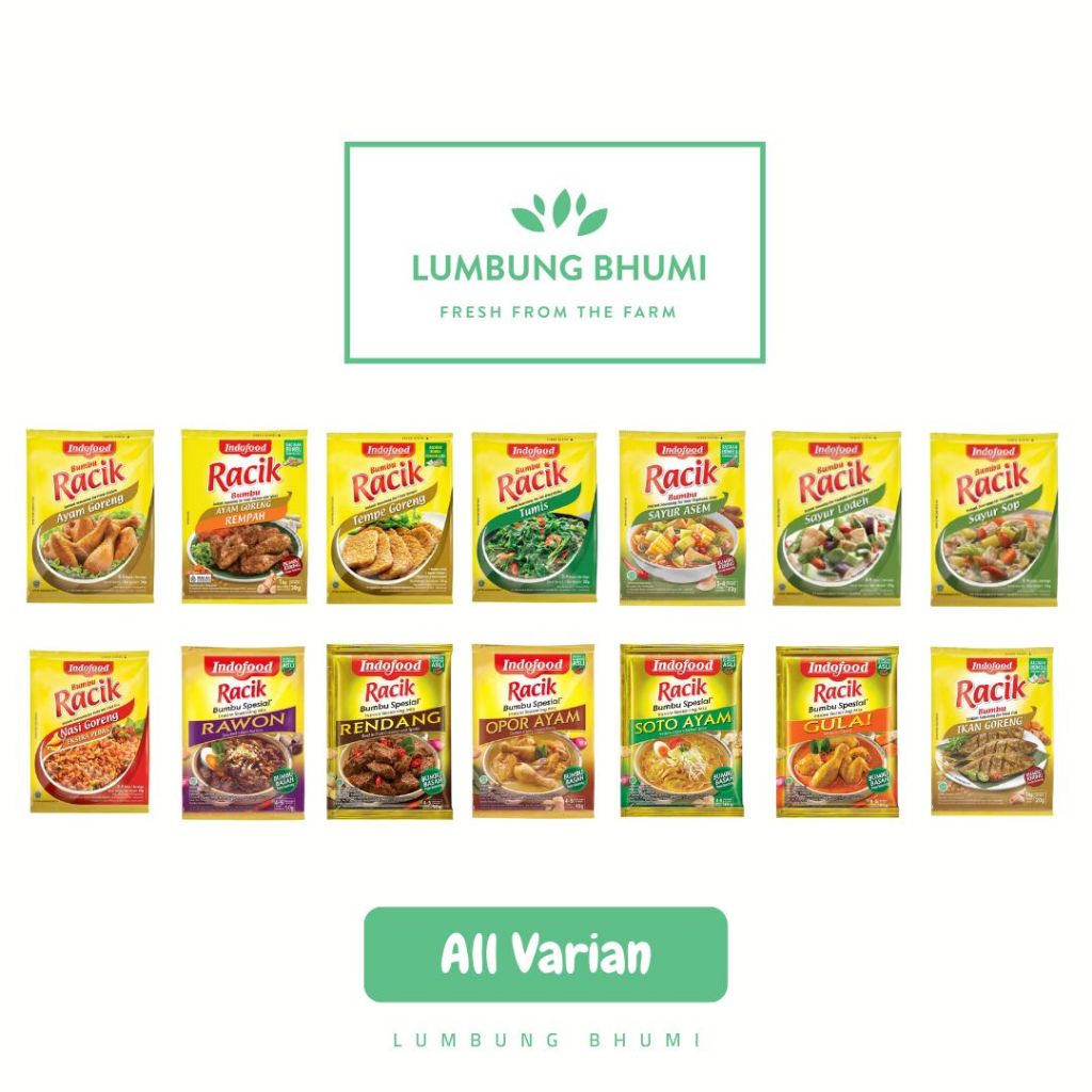

RACIK Bumbu All Varian 1 Pcs - Lumbung Bhumi