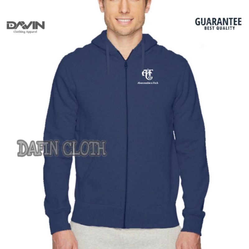 Jaket Hoodie Zipper Pria A & F Abercrombie & Fitch