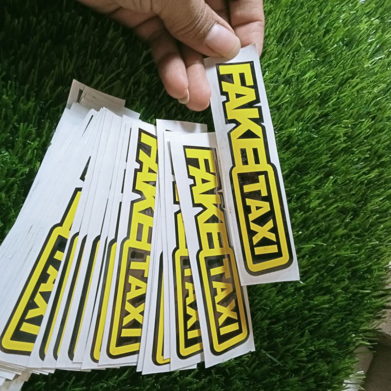 

Stiker faketaxi/stiker cutting fake taxi panjang 13cm