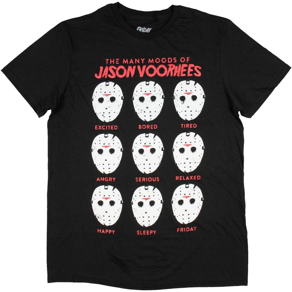 Baju kaos distro The Many Moods of Jason Voorhees Mask Shirt