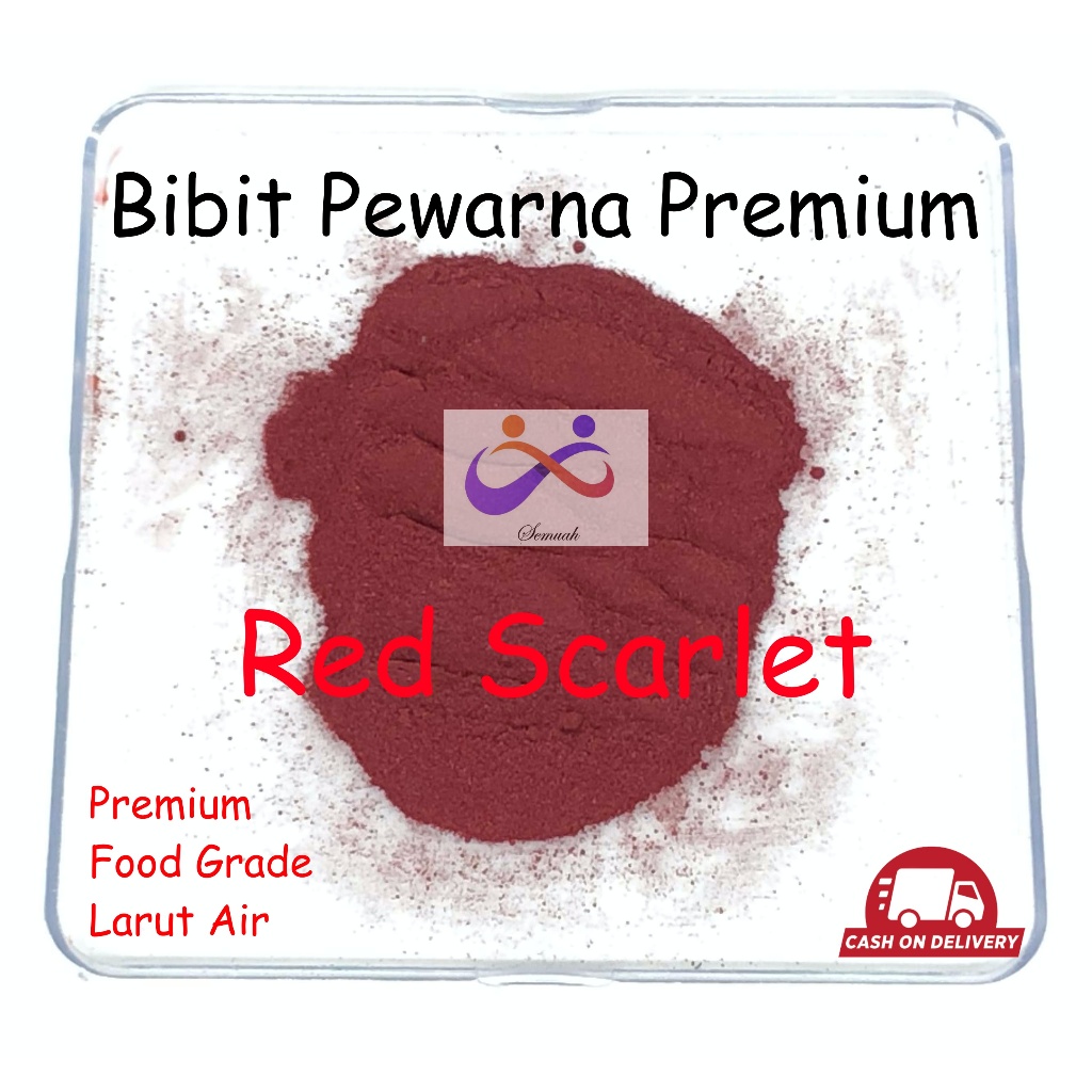 

Biang Pewarna Makanan Larut Air Bentuk Bubuk Warna Red Scarlet Merah 10 dan 30 Gram