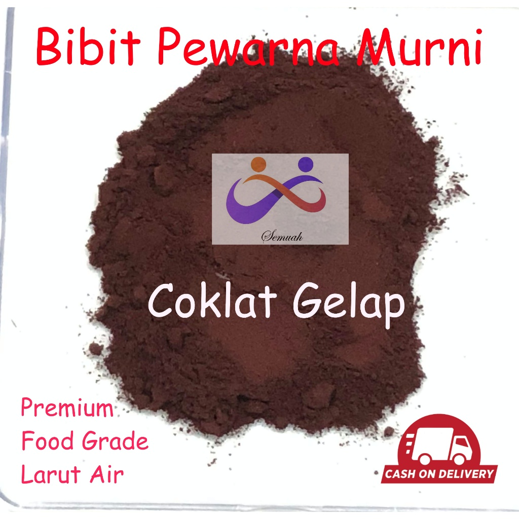 

Biang Pewarna Makanan Larut Air Bentuk Bubuk Warna Hitam Coklat Dark Chocho Brown