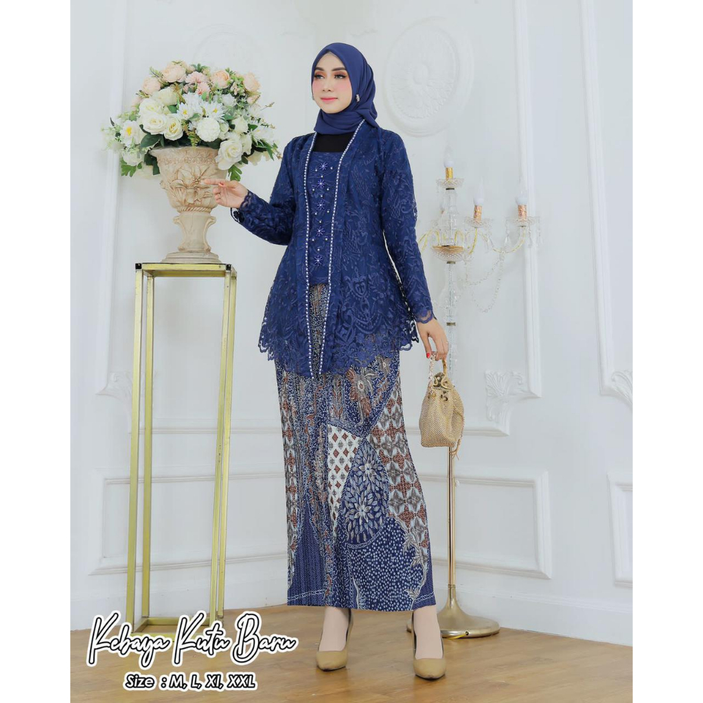 COD~Set Kebaya Kutu Baru Payet Modern / Kebaya Couple / Batik Couple Modern / Kutu Baru