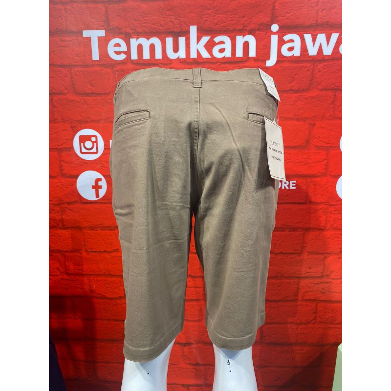 celana chinos pendek slimfit platini