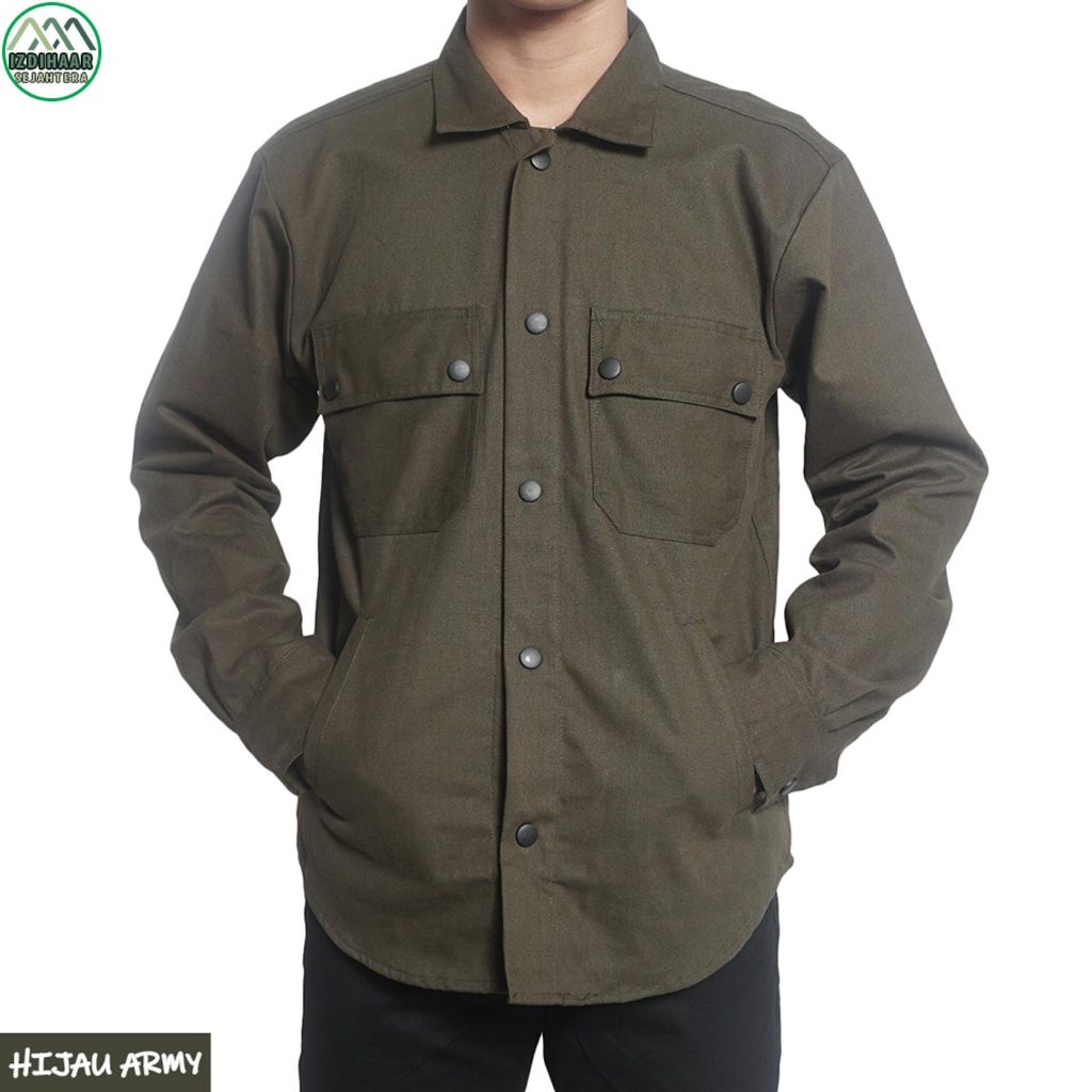 Jaket Smi Parka Desain Trendy UNISEX Warna HIJAU ARMY | Jacket Denim DILAN