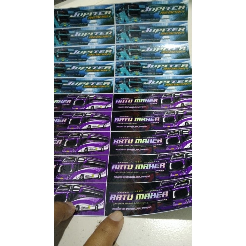 

stiker bus telolet Ratu Maher, Jupiter 10pcs