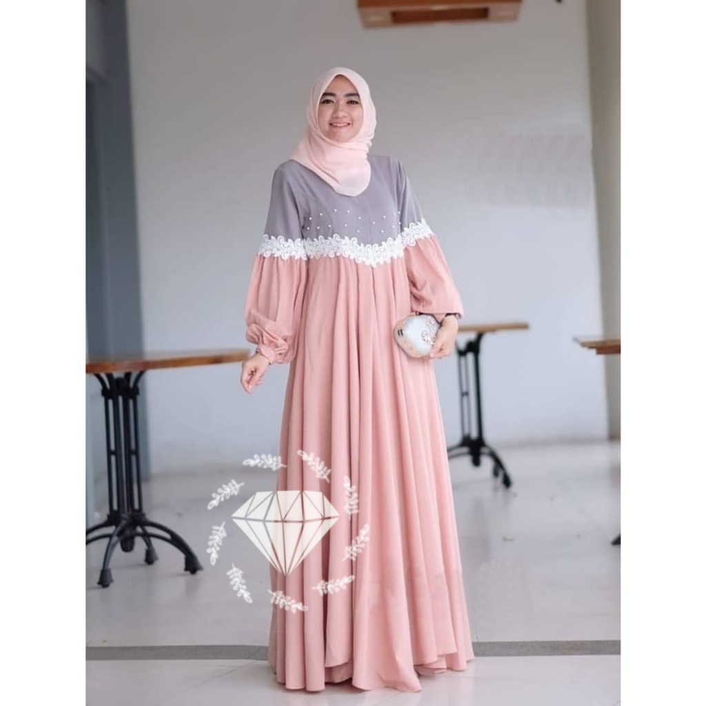Maxy Clarisa moscrepe / maxy dress mutiara busui