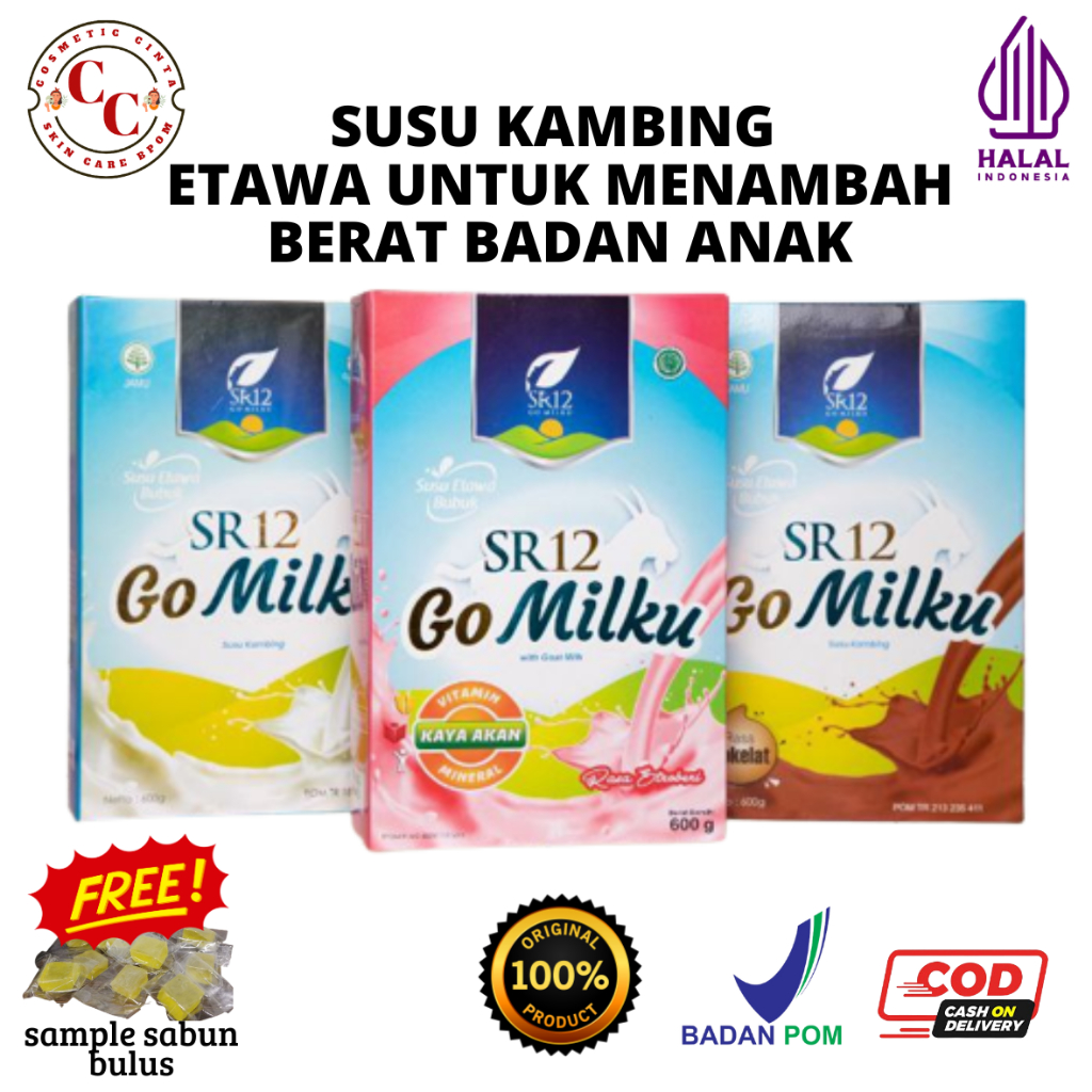 

Gomilku Sr12 Susu Kambing Etawa Original BPOM Susu Penambah Nafsu Makan Anak Penggemuk Badan Susu Mencerdaskan Otak Anak