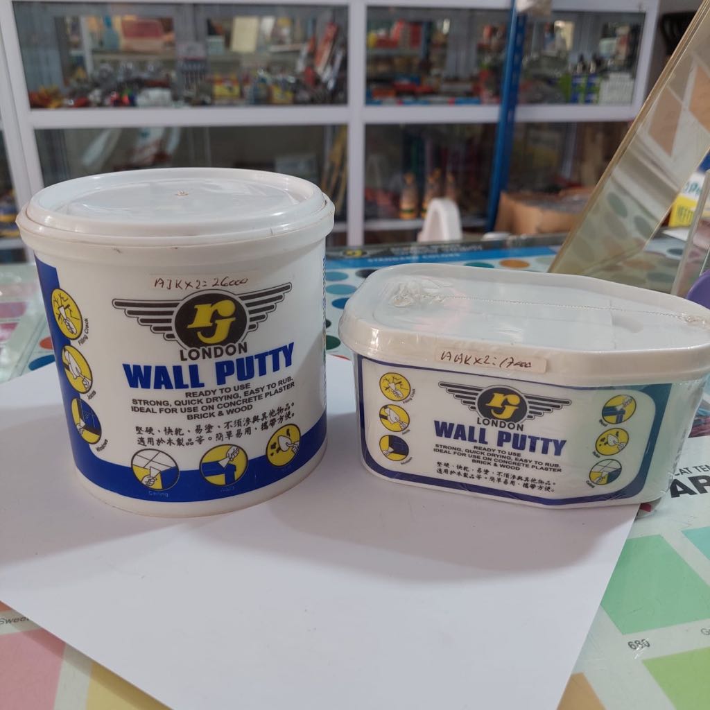 RJ London Wall Putih Dempul Tembok, Dempul Kayu, Dempul Asbes Ukuran 1 kg
