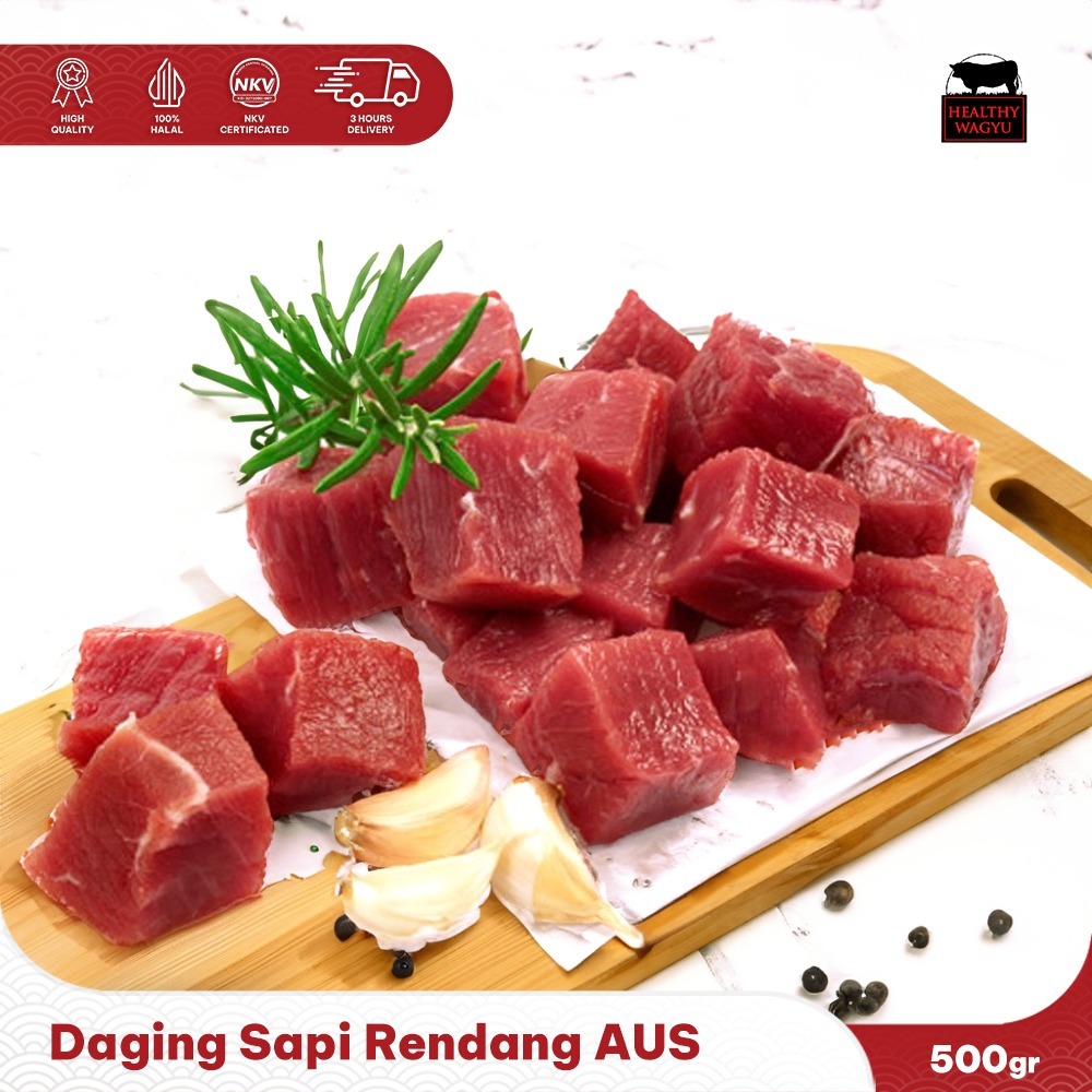 

Daging Rendang Sapi Beef Australia 500 Gram Healthy wagyu