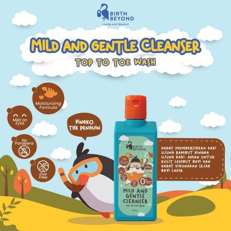 Birth Beyond Mild and Gentle Cleanser Top To Toe Wash 100ml