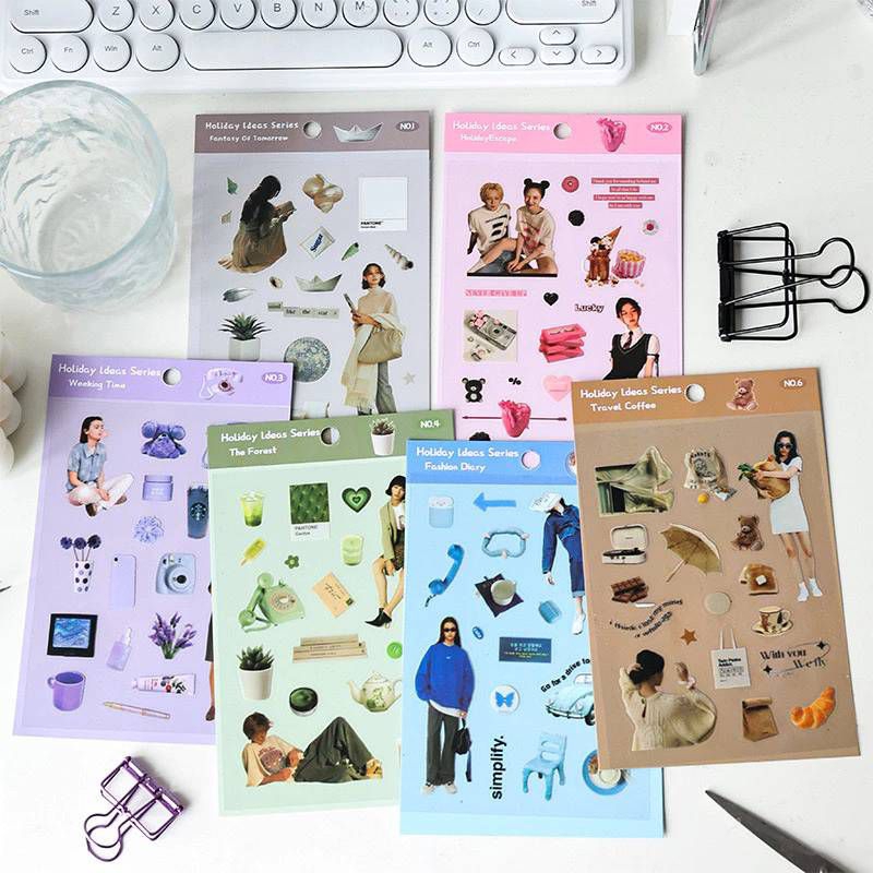 

Sticker Holiday Ideas/ Stiker Scrapbook Hias Planner/ Tempelan Decor