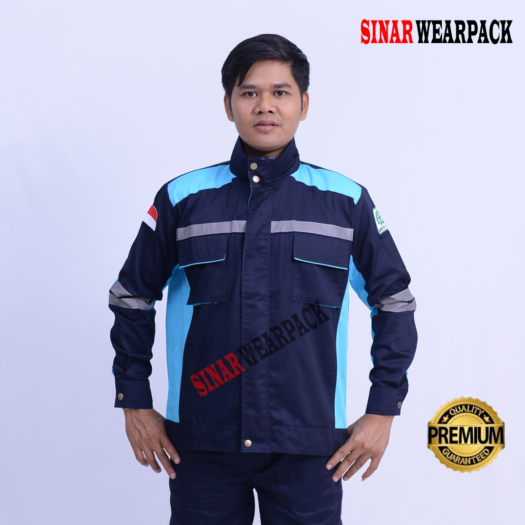 SINAR WEARPACK ATASAN  SEMI JAKET KEMEJA KERJA/ Pakaian kerja Lapangan/ Baju Proyek/ / Safety First/