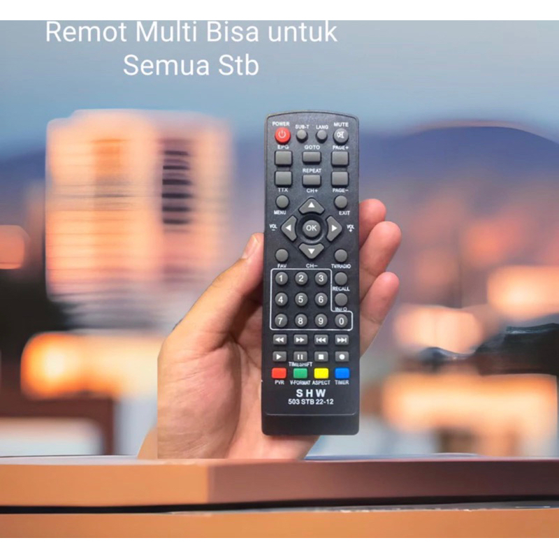 Remot STB Remote Set Top Box Universal pioline Hinomaru Noise Welhome Luby Infico Rinrei Sanex dll