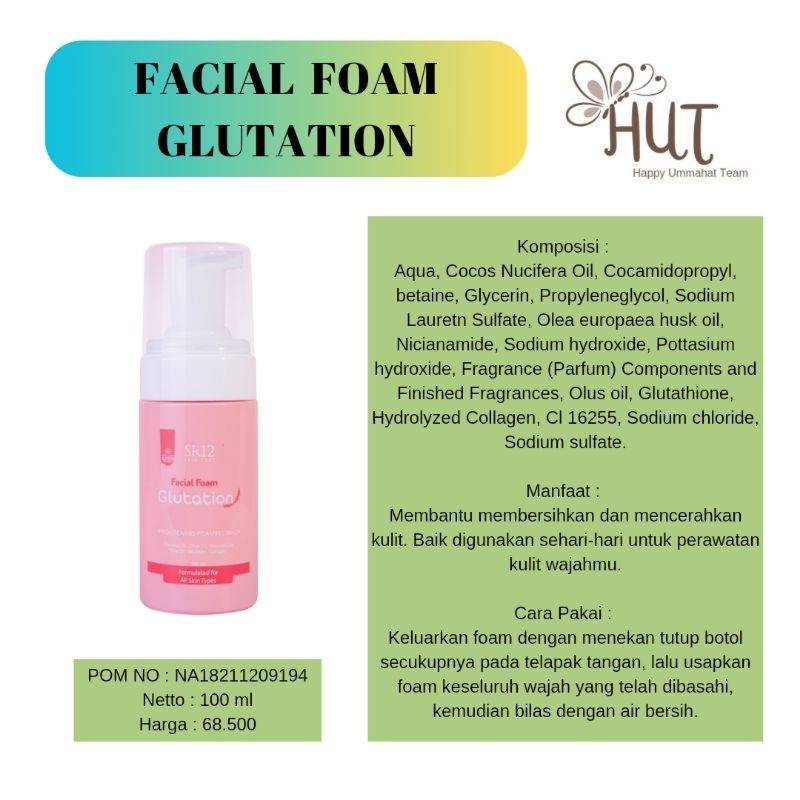 New  Facial Foam Glutation With Collagen / Glutation & Niacinamide